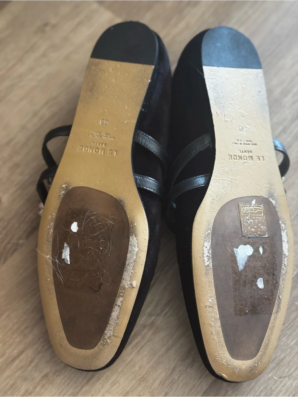 LE MONDE BERYL CLAUDIA SLIPPER Black Velvet IT 38